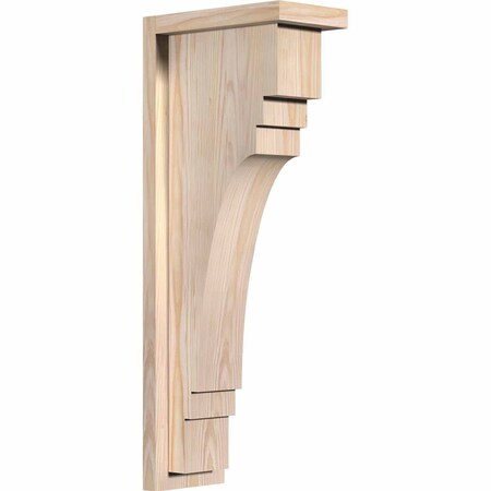 Ekena Millwork Pescadero Smooth Corbel w/Backplate, Douglas Fir, 5 1/2"W x 10"D x 26"H COR06X10X26PEC01SDF